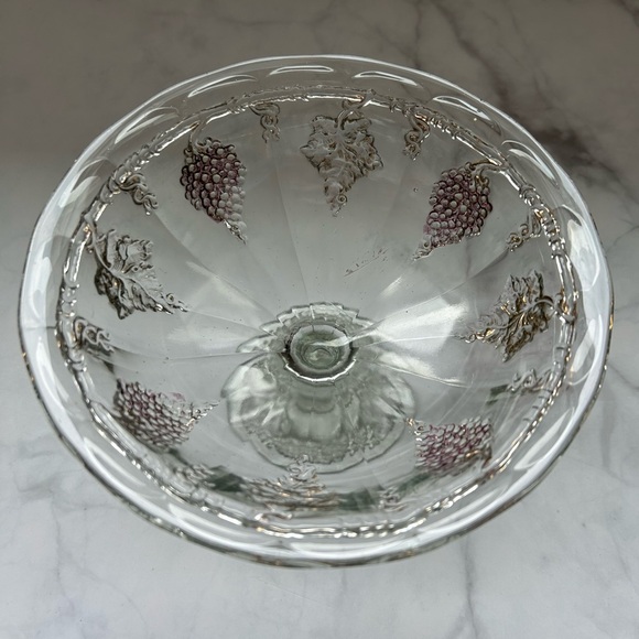Vintage Indiana Glass Darling Grape Pedestal Compote (Reproduction) - Picture 4 of 15